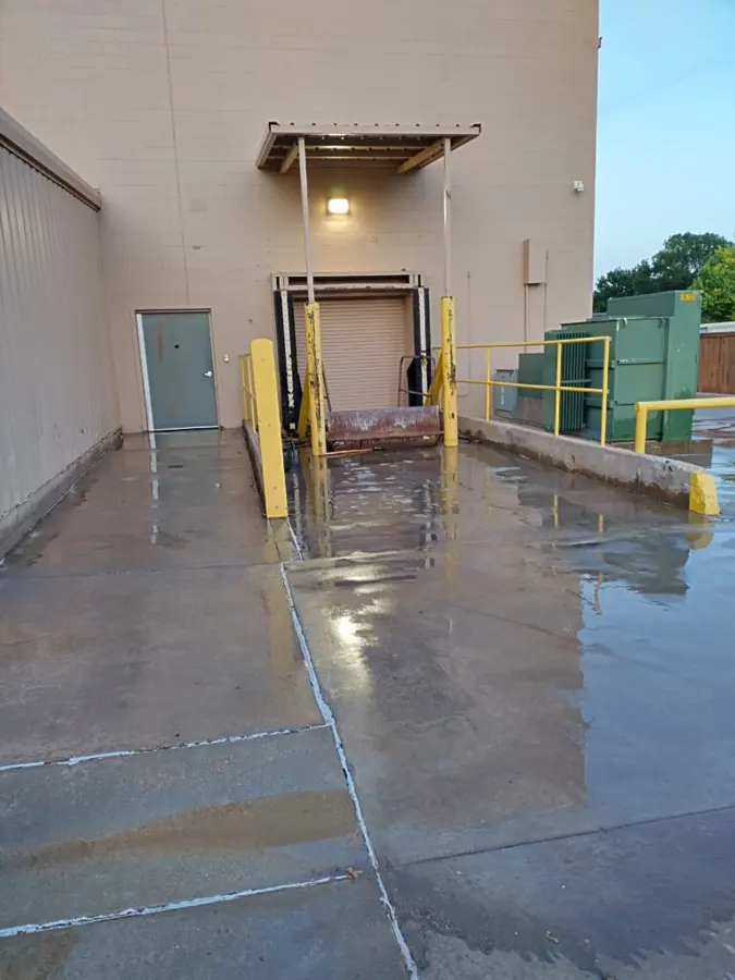 Loading dock and adjacent concrete